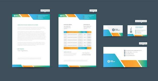 Corporate Business Branding Identity, Stationair Design, Startup Company Document Design