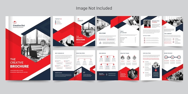 Corporate Business Brochure bedrijfsprofiel lay-out ontwerpsjabloon.