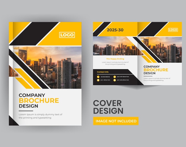 Corporate business brochure book cover design template