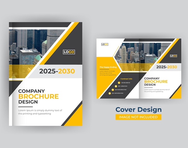 Шаблон оформления обложки брошюры корпоративного бизнеса