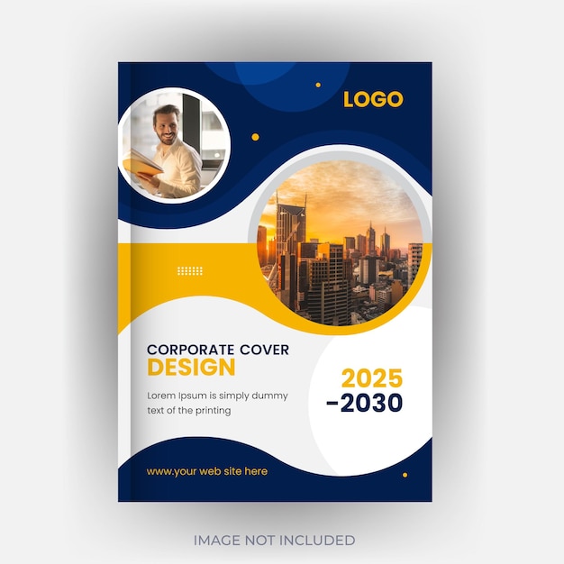 Corporate business brochure book cover design template