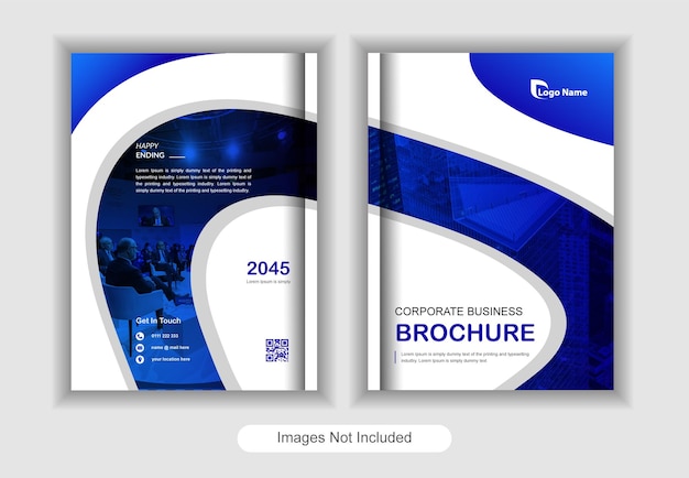 Вектор Шаблон дизайна обложки брошюры корпоративного бизнеса или шаблон флаера годового отчета обложки книги