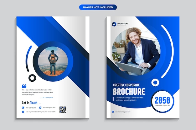 Corporate business brochure cover design template