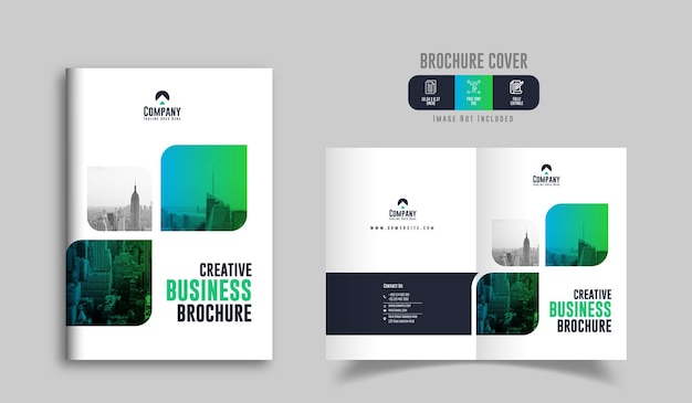 Vector corporate or business brochure cover page design template layout theme