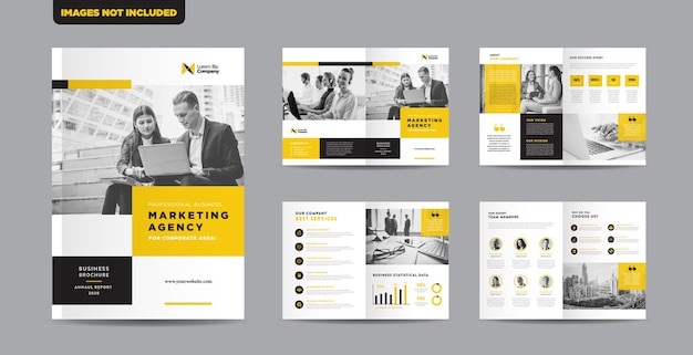 Corporate business brochure design or annual report or booklet and catalog design template