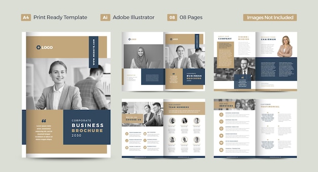 Corporate Business Brochure Design or Annual Report and Company Profile or Booklet and Catalog