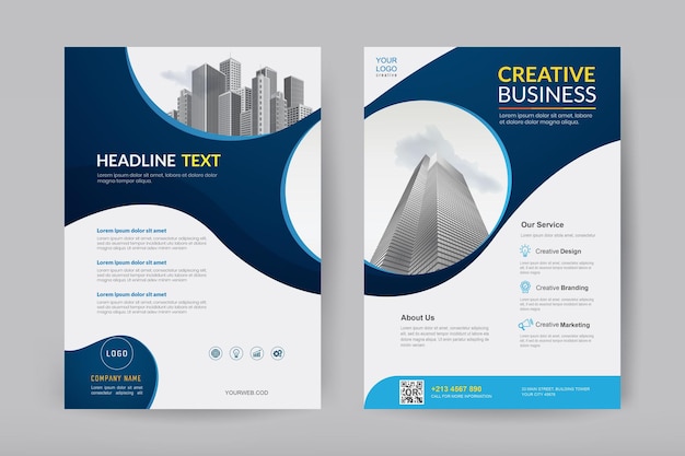 Вектор Дизайн брошюры корпоративного бизнеса