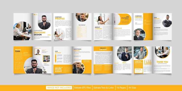 Vector corporate business brochure layout design