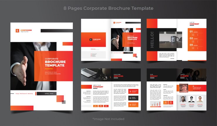 Vector corporate business brochure template