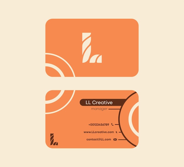 Корпоративная визитка карточка, начинающаяся на букву л. линейная оригинальная красочная визитка.
