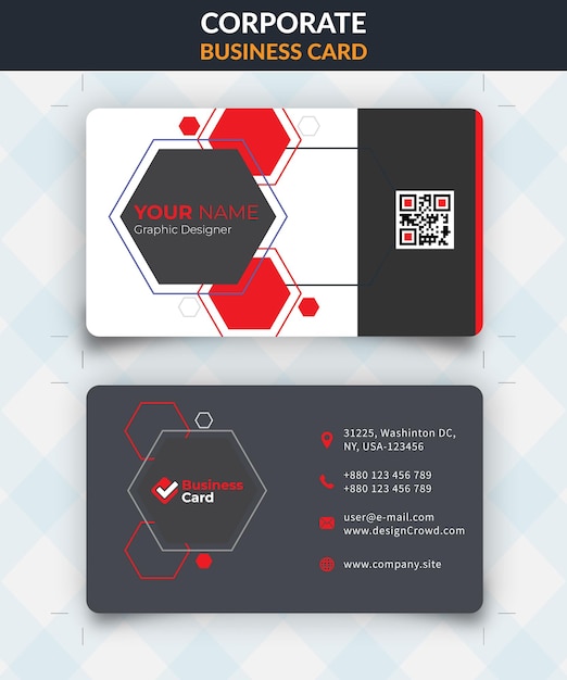 Corporate business card design and background for business purpose use