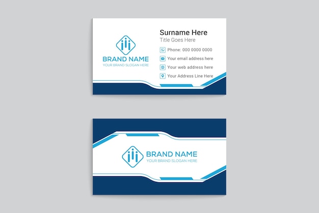 Corporate business card design layout