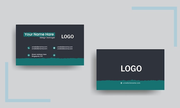 Corporate Business Card Design Mockup