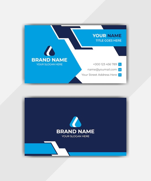 Corporate business card design in professional style