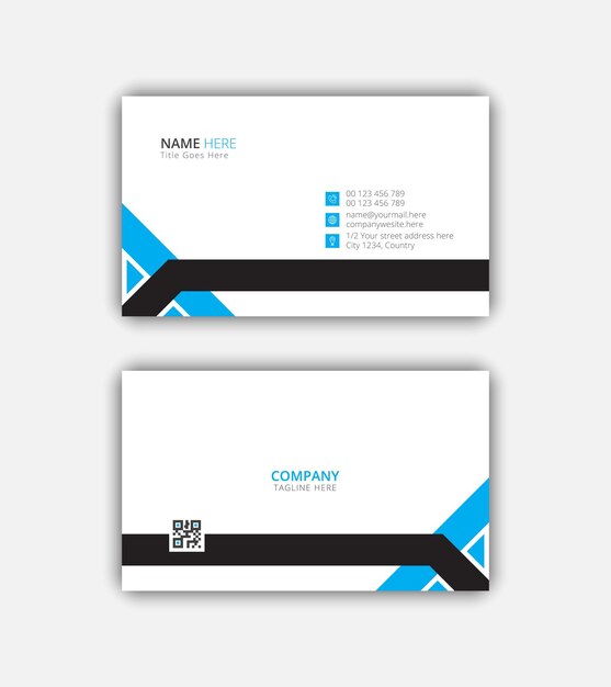 Vector corporate business card design template company identity card