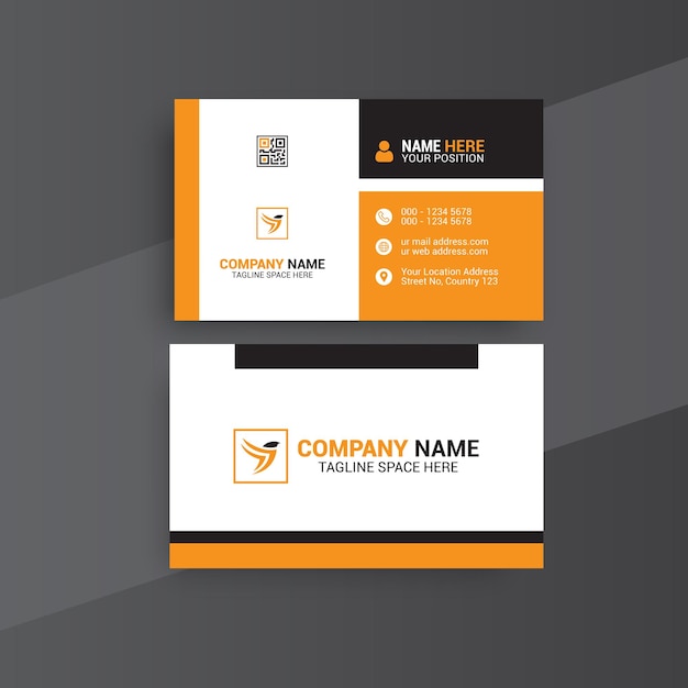 Макет шаблона дизайна корпоративной визитной карточки