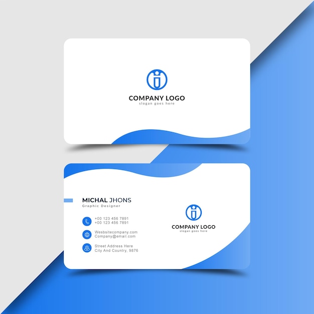 Corporate business card design template premium vector