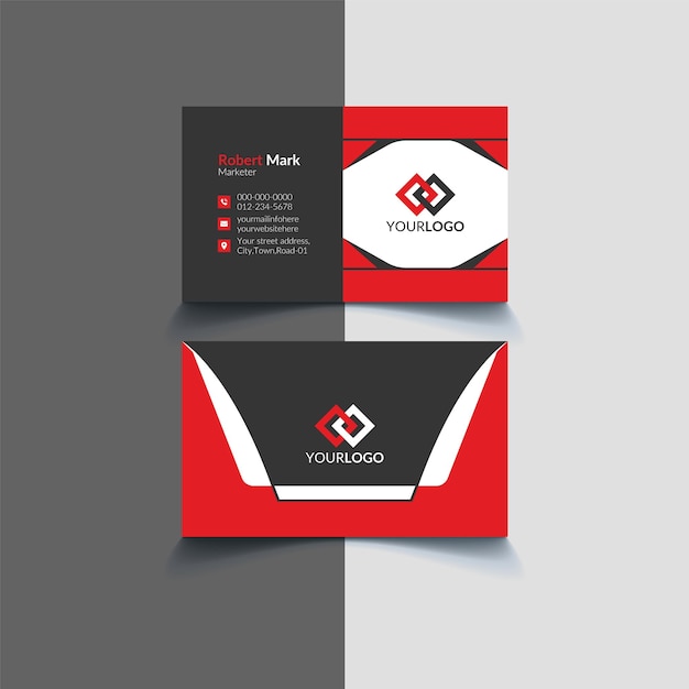 Corporate business card design template vector