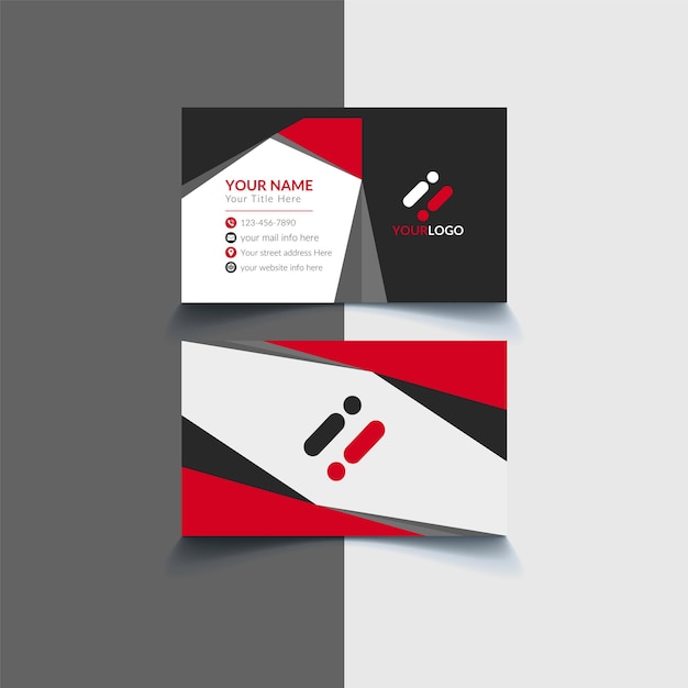 Corporate business card design template vector