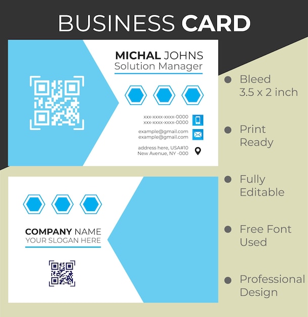 Corporate business card design template