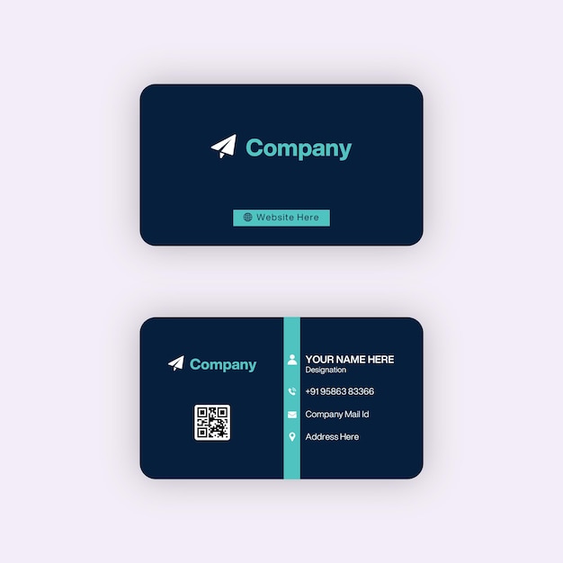 Вектор Шаблон дизайна корпоративной визитной карточки