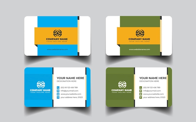 Vector corporate business card design template