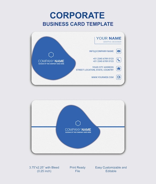 Vector corporate business card design template