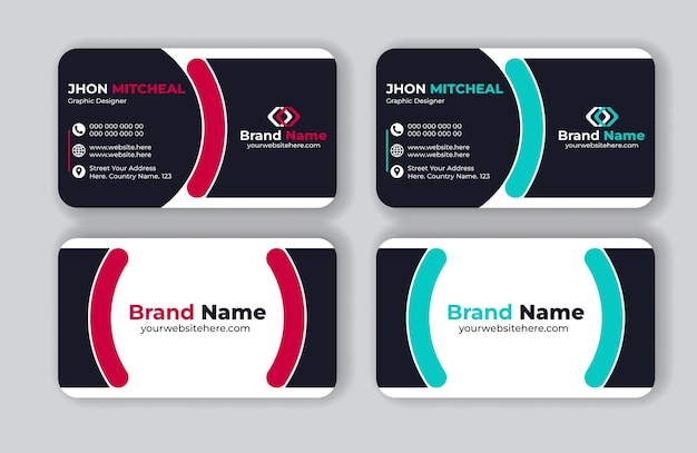 Vector corporate business card design template