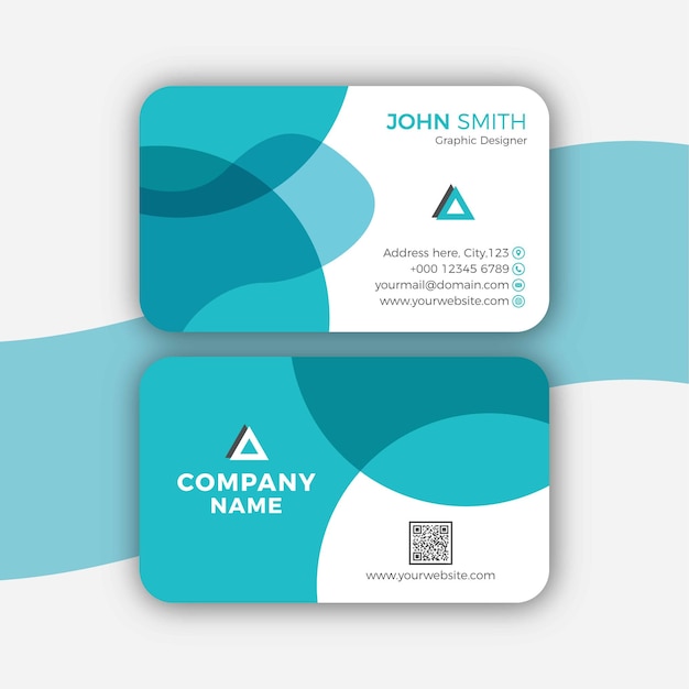 Corporate Business Card Design, Vector, Template