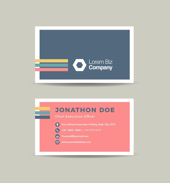 Vector corporate business card design or visiting card and personal business card