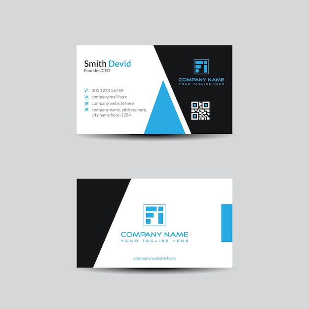 Corporate business card design with modern