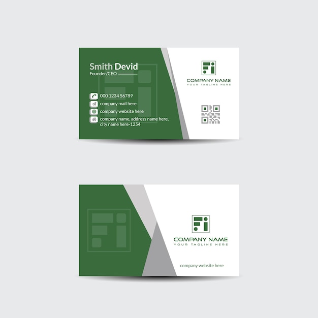 Corporate business card design with modern