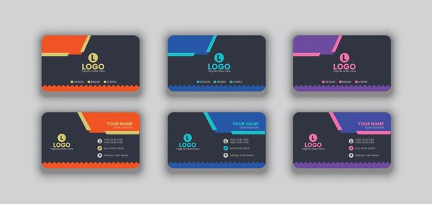 Vector corporate business card design