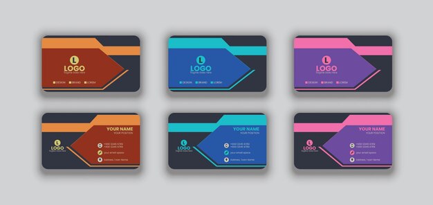 Vector corporate business card design