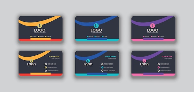 Vector corporate business card design