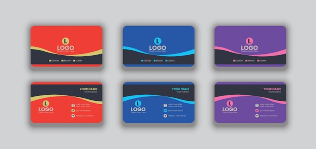 Vector corporate business card design