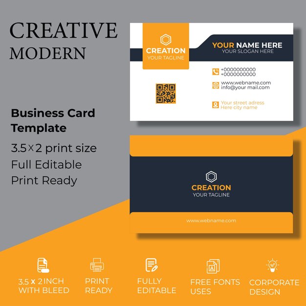 Vector corporate business card design