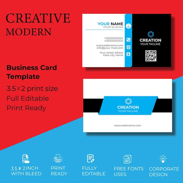 Vector corporate business card design