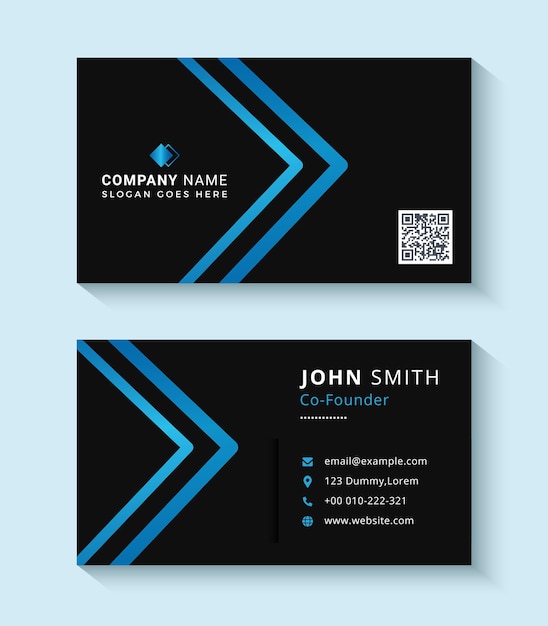 Vector corporate business card template design vector illustration