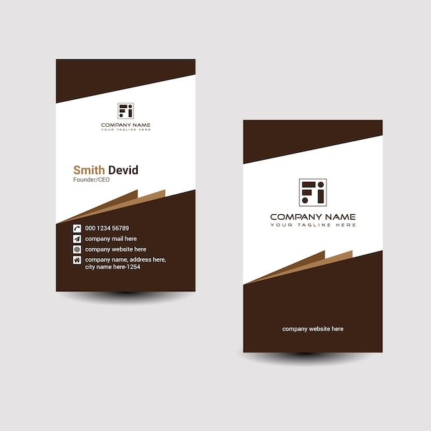 Corporate business card template design