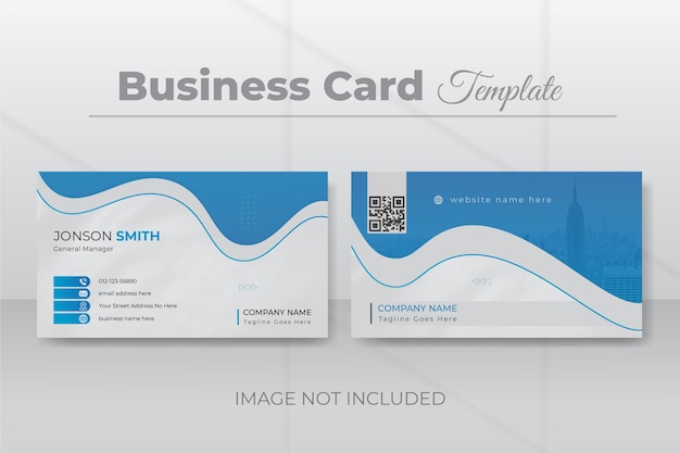 Шаблон корпоративной визитной карточки Векторная иллюстрация и дизайн канцелярских принадлежностей