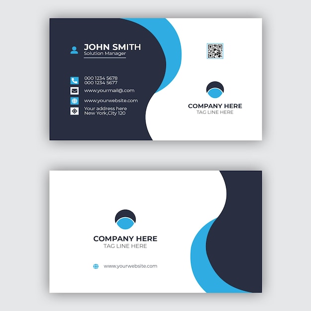 Corporate business card template with design