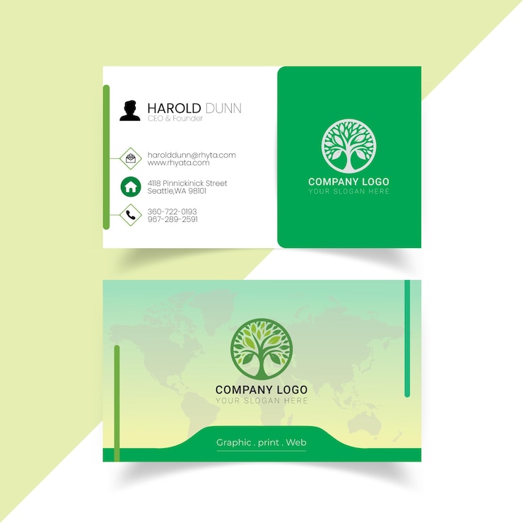 Vector corporate business card template