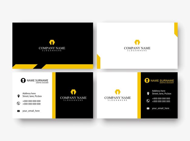 Vector corporate business card template