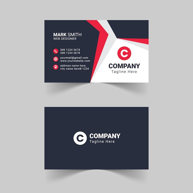 Vector corporate business card template