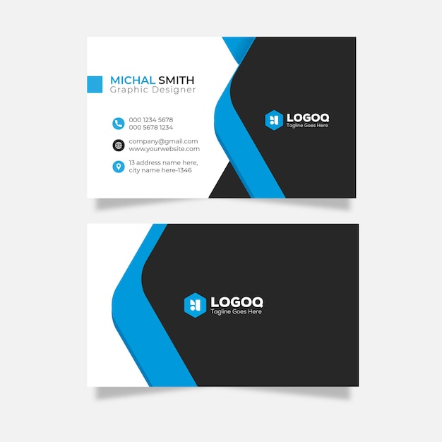 Vector corporate business card template