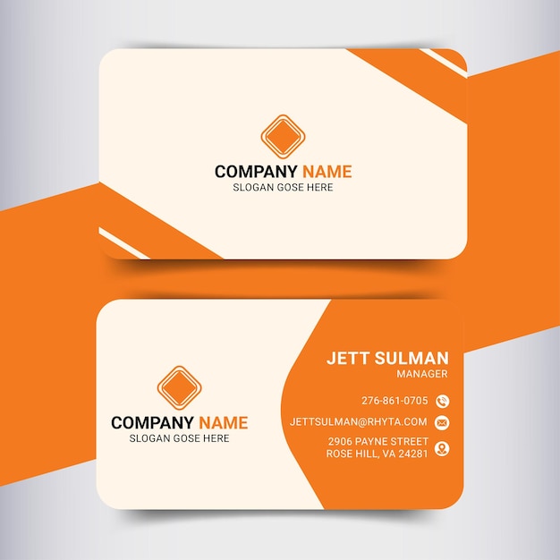 Corporate business card template