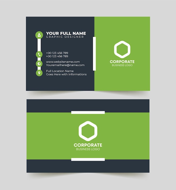 Vector corporate business card template