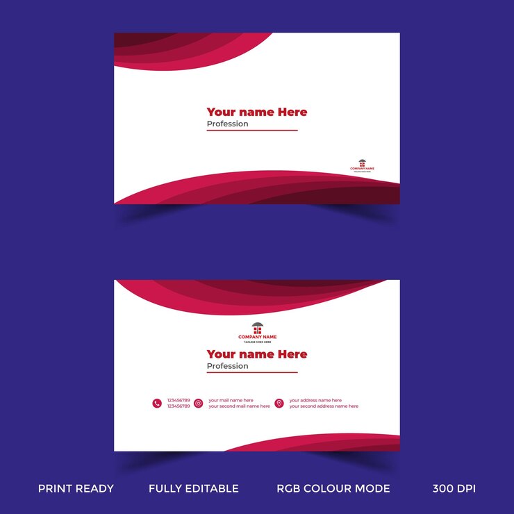 Corporate business card template
