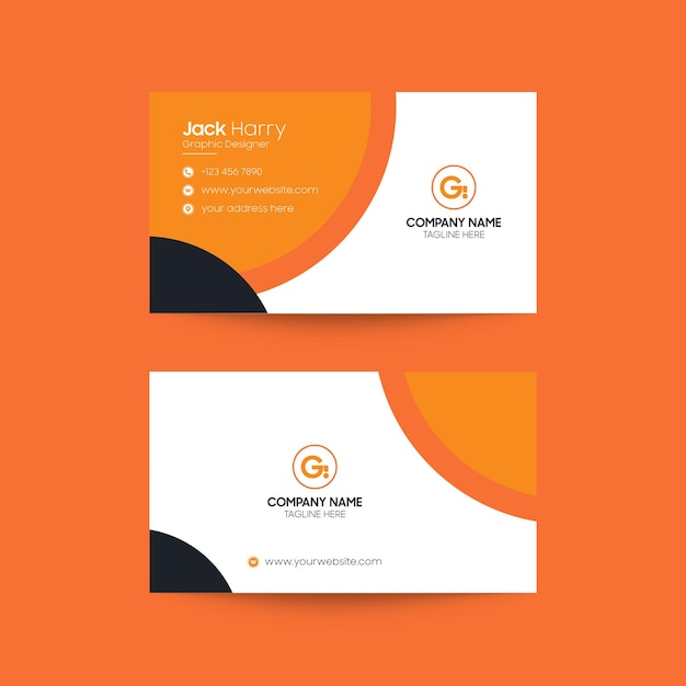 Vector corporate business card template